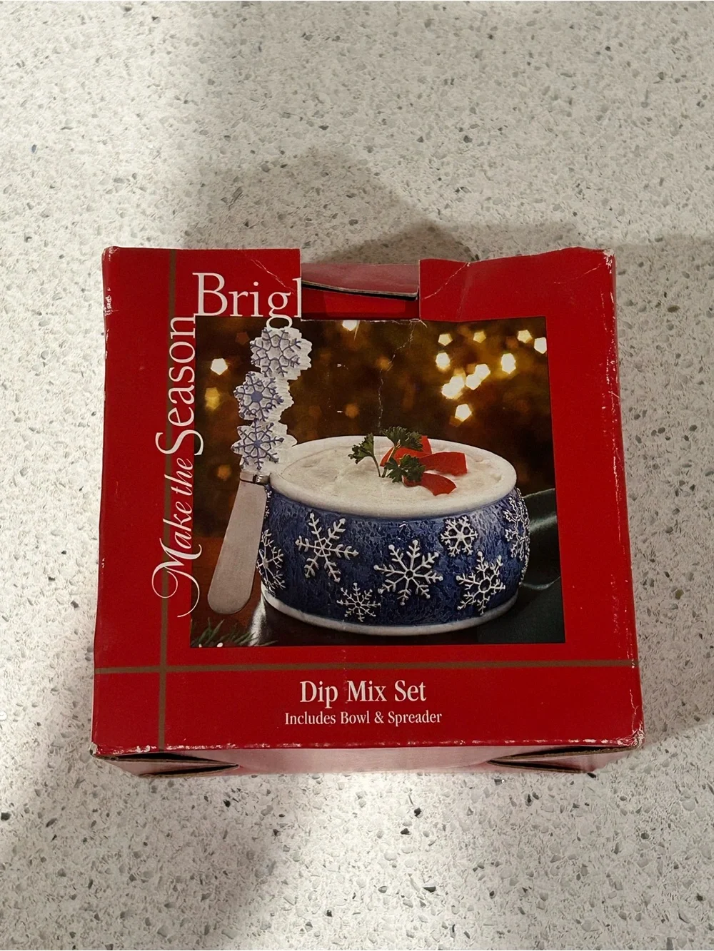 Blue Snowflake Dip Mix Set with Spreader